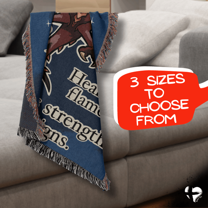 Strength of the Dragon - Personalized Blanket with Name- THG#316WB 52x37 inch 