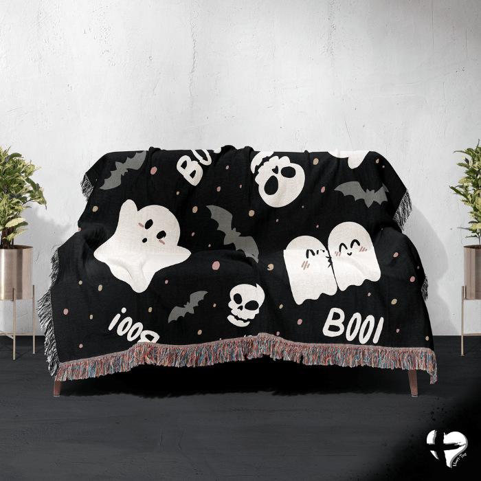 Kawaii Halloween - Woven Blanket - THG#325WB 50x60 inch Graphics 