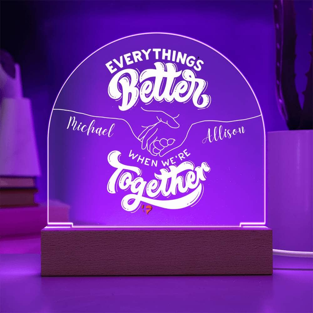 HGF#338AP Everything Better With You Dome Plaque Jewelry 