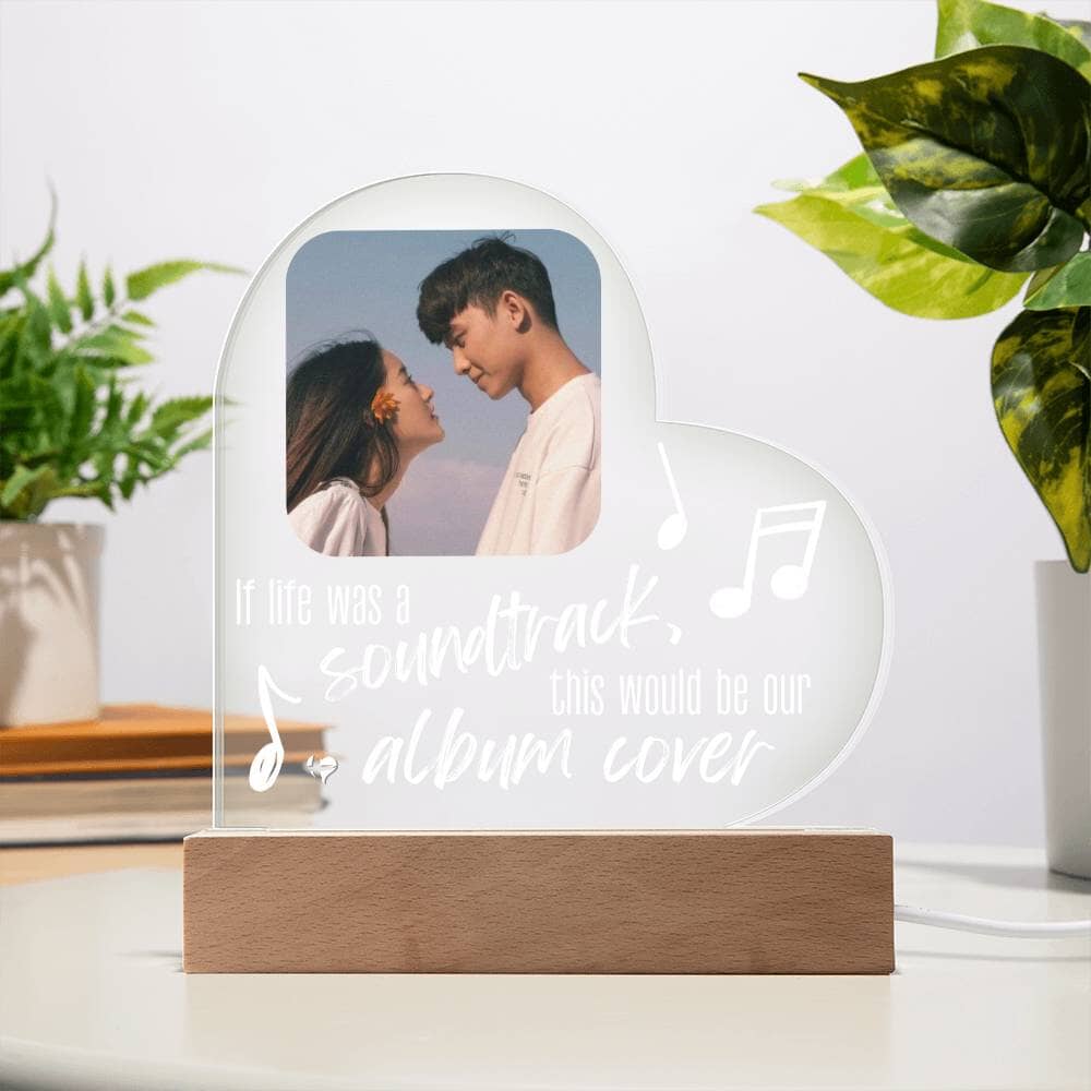 Album cover LED Acrylic Heart Plaque Jewelry 