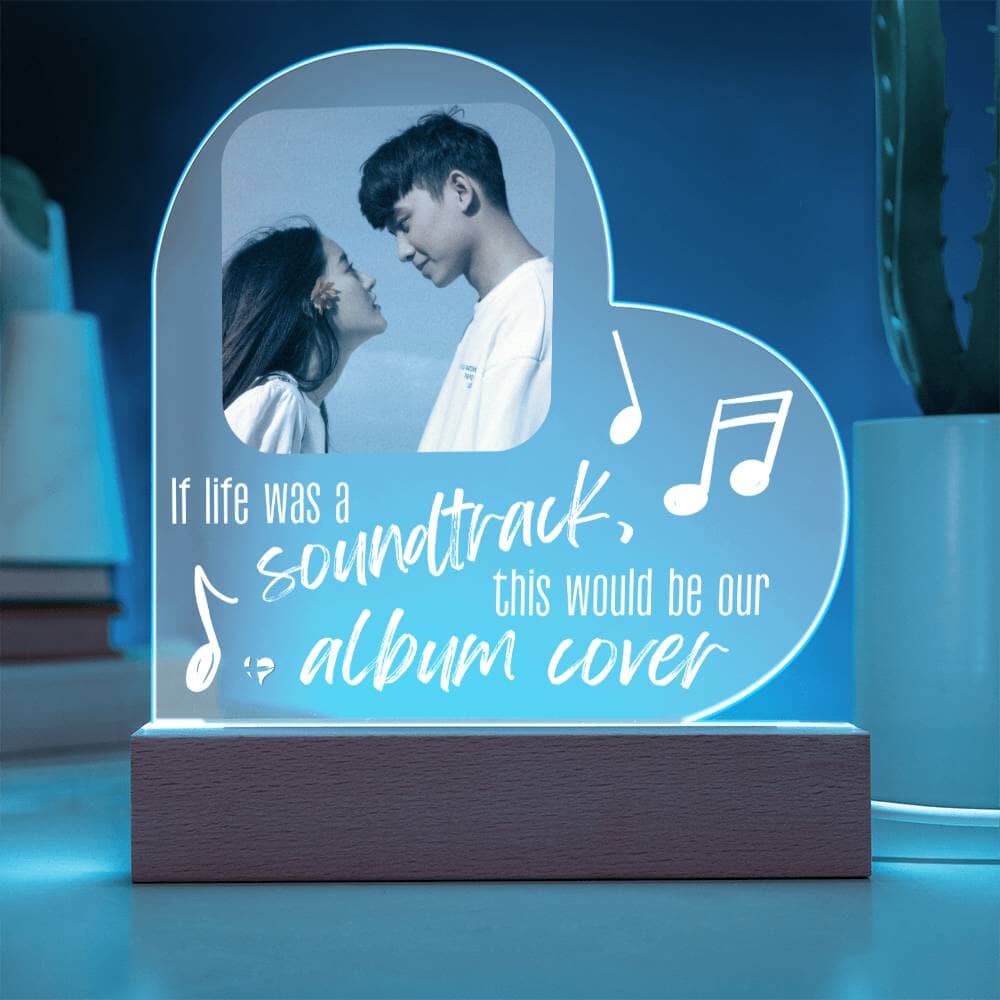 Album cover LED Acrylic Heart Plaque Jewelry 