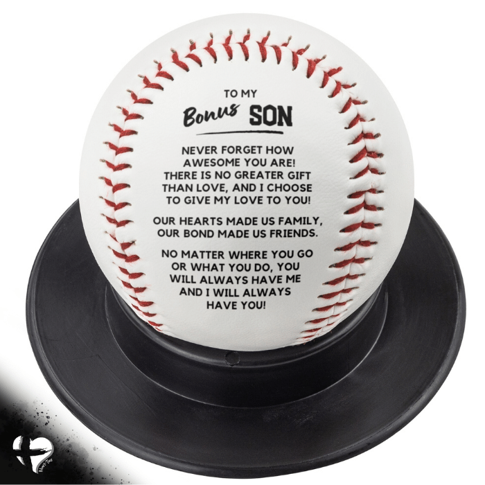 Bonus Son - Our Hearts Made Us Family - Custom Baseball HGF#166BB Sports Red 