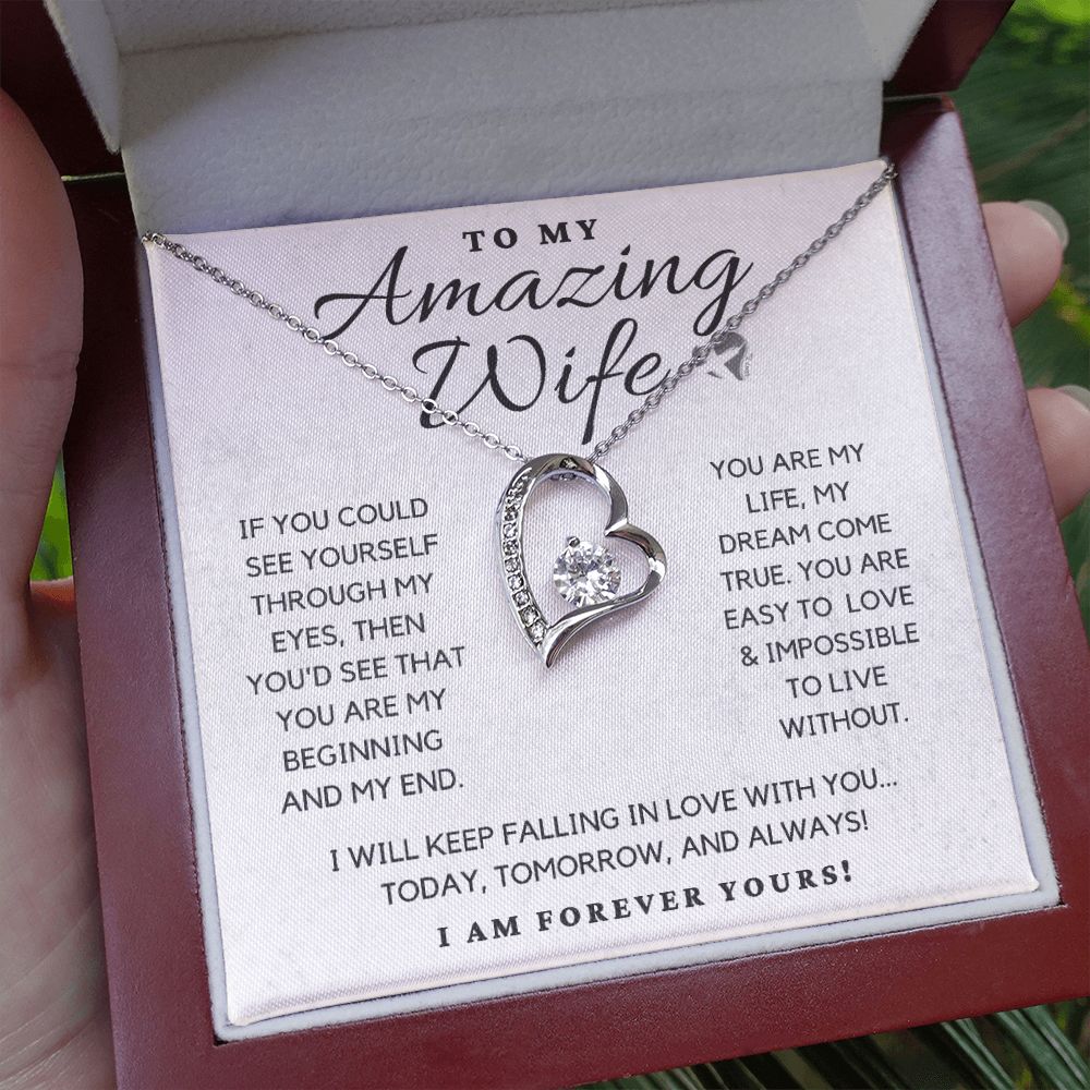 Amazing Wife Forever Love Heart Necklace HGF#110v3 Jewelry 