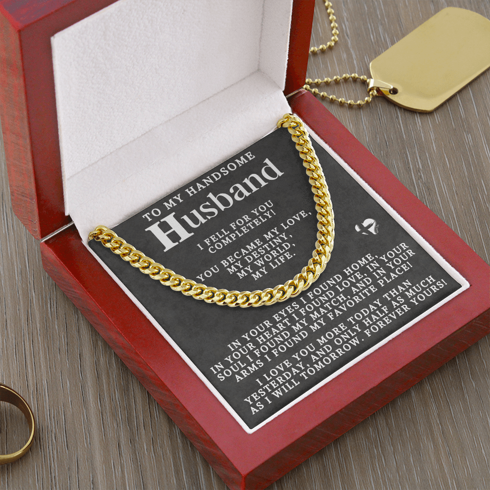 To Husband - My Love My Destiny My Life - Cuban Chain 80CCablk Jewelry 