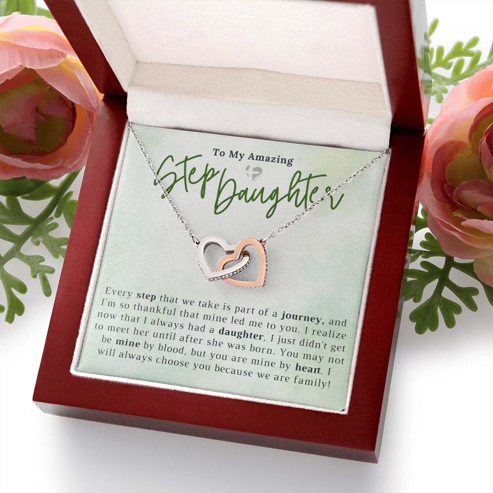 Step Daughter - My Journey Led To You - Interlocking Hearts HGF#201IH Jewelry 