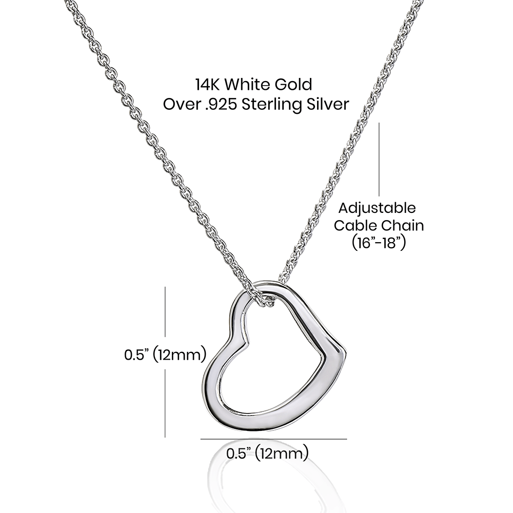 Daughter - Precious In Every Way - Delicate Heart Necklace HGF#183DH Jewelry 