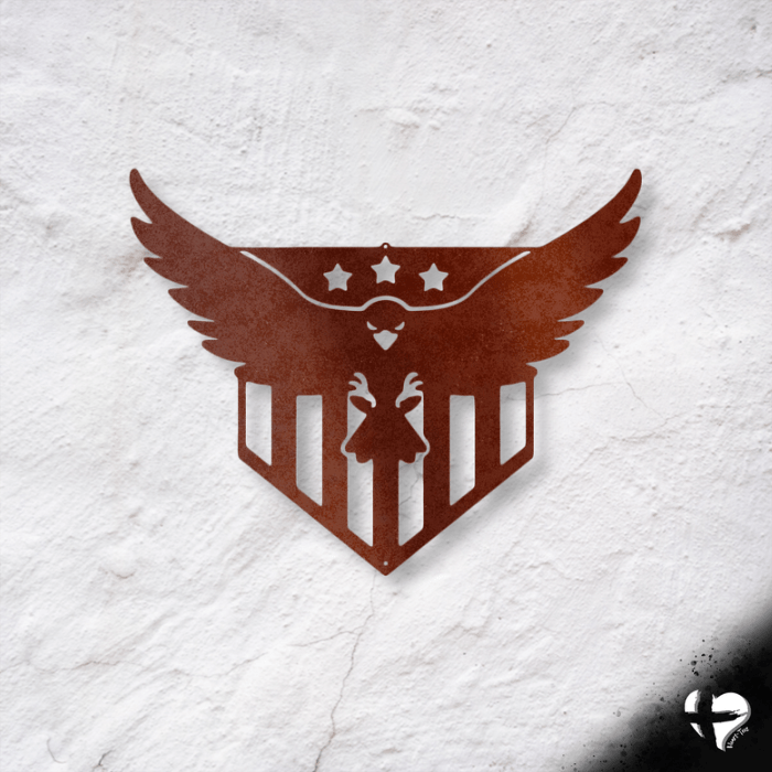 Swooping Eagle - Steel Sign Custom Copper 12" 